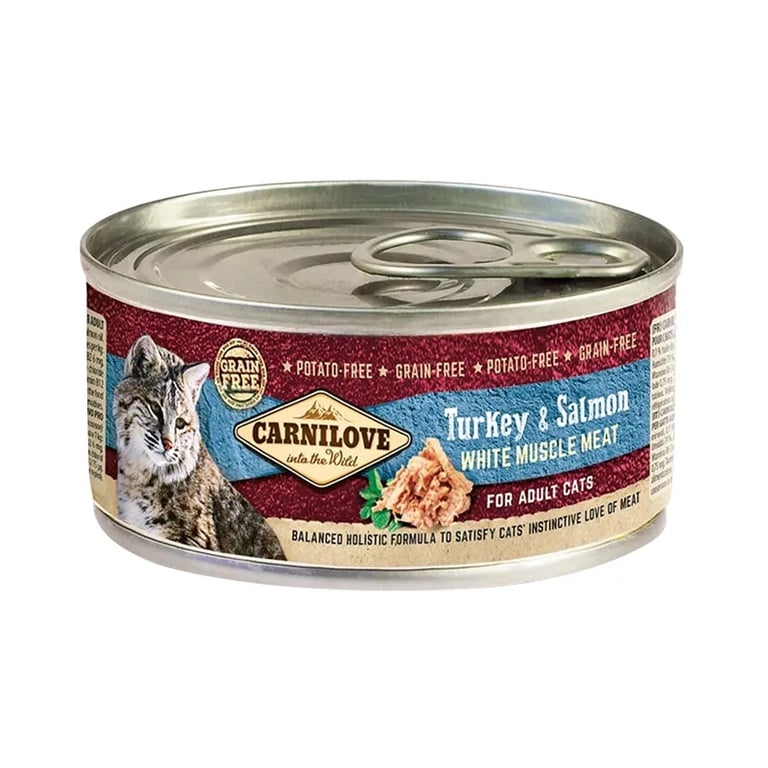 Latas Comida Para Gato Adulto Pavo Y Salmón