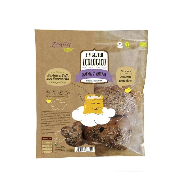 Mini Panecillos De Chapata 7 Semillas Sin Gluten Eco