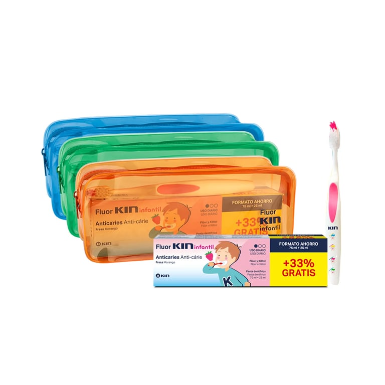Pack Necessaire Fluor Kin Dentifricio + Spazzolino