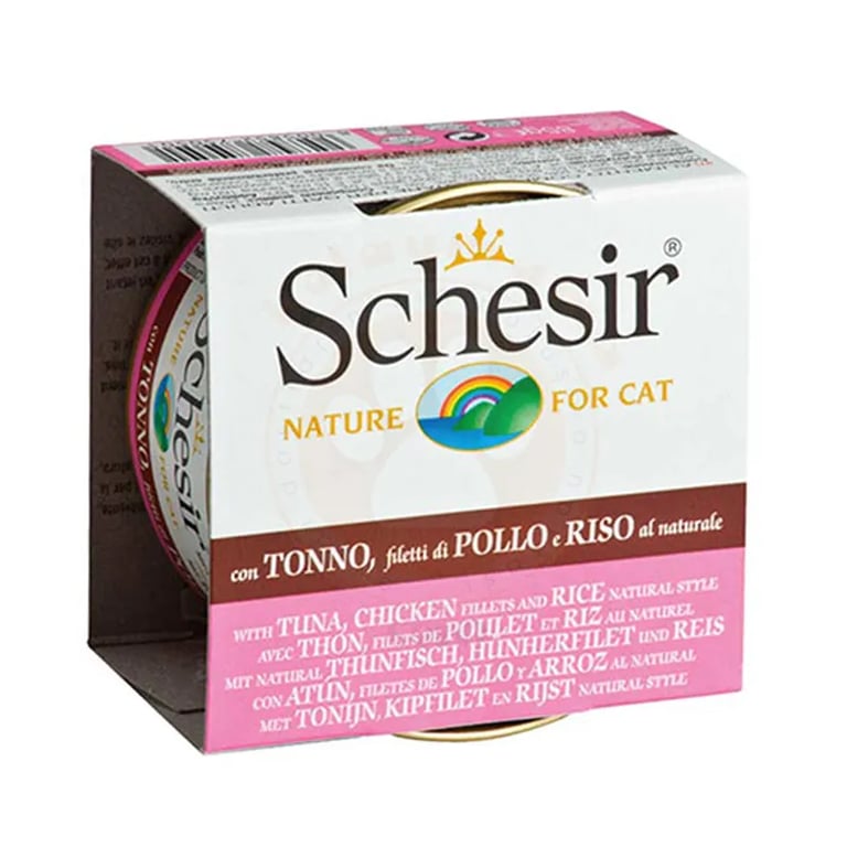 Comida Húmeda Para Gatos Atún y Pollo Con Arroz 1 Lata De 85g