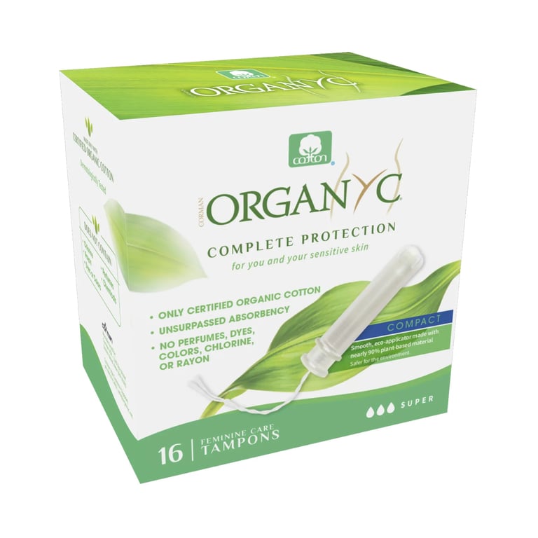 Tamponen Super Met Compacte Applicator Organyc