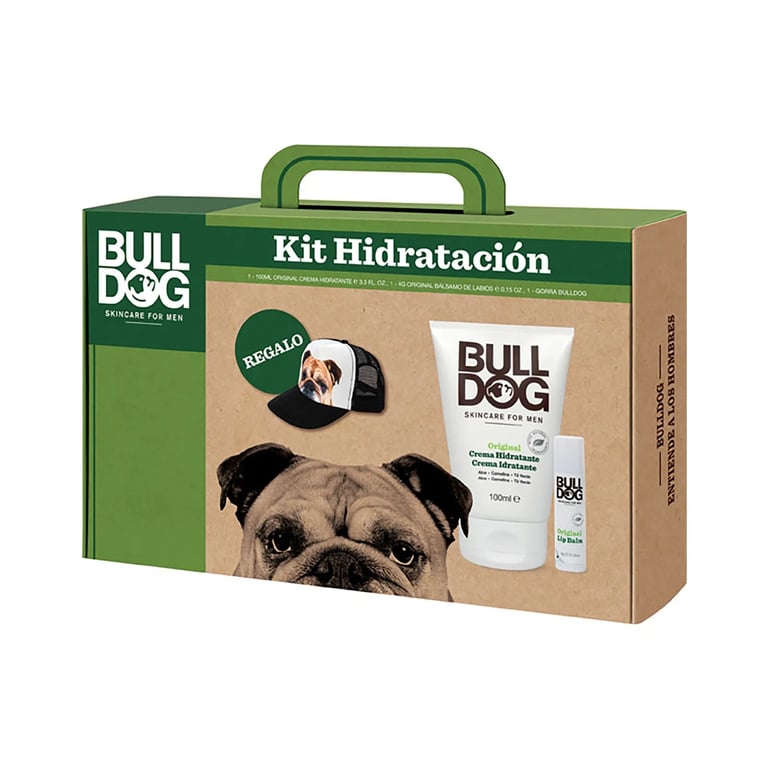 Bulldog Original Crema Hidratante + Bálsamo Labial + Gorra