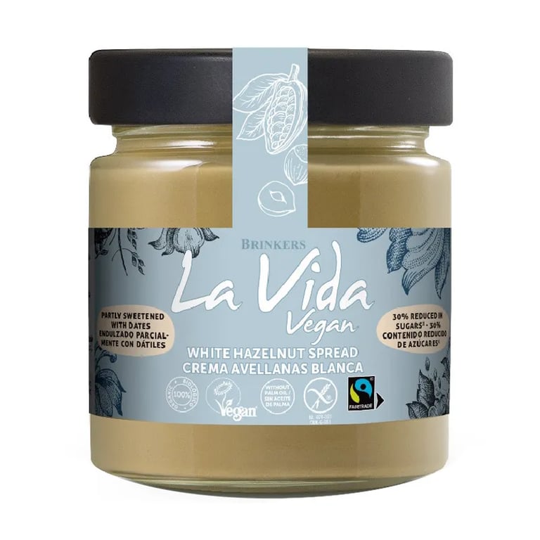 Crema Untar Blanca Avellana Baja En Azucar