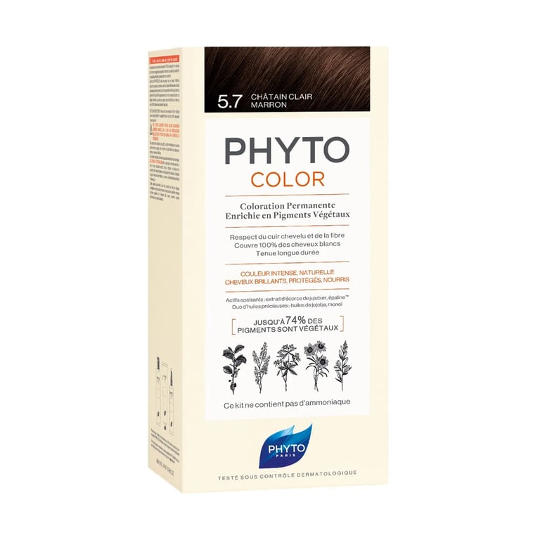 PHYTOCOLOR COLORACIÓN PERMANENTE Nº 5.7 CASTAÑO MARRÓN CLARO