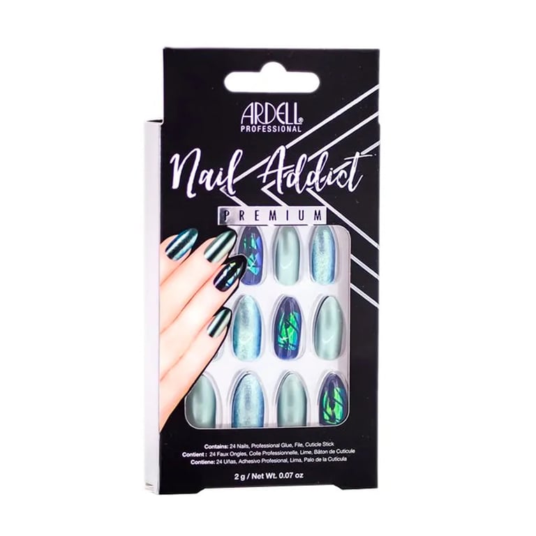 Nail Addict Green Glitter Chrome