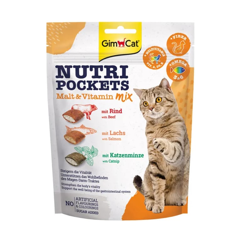 Nutri Pockets Malt Vitamin Mix Manzo Salmone Catnip