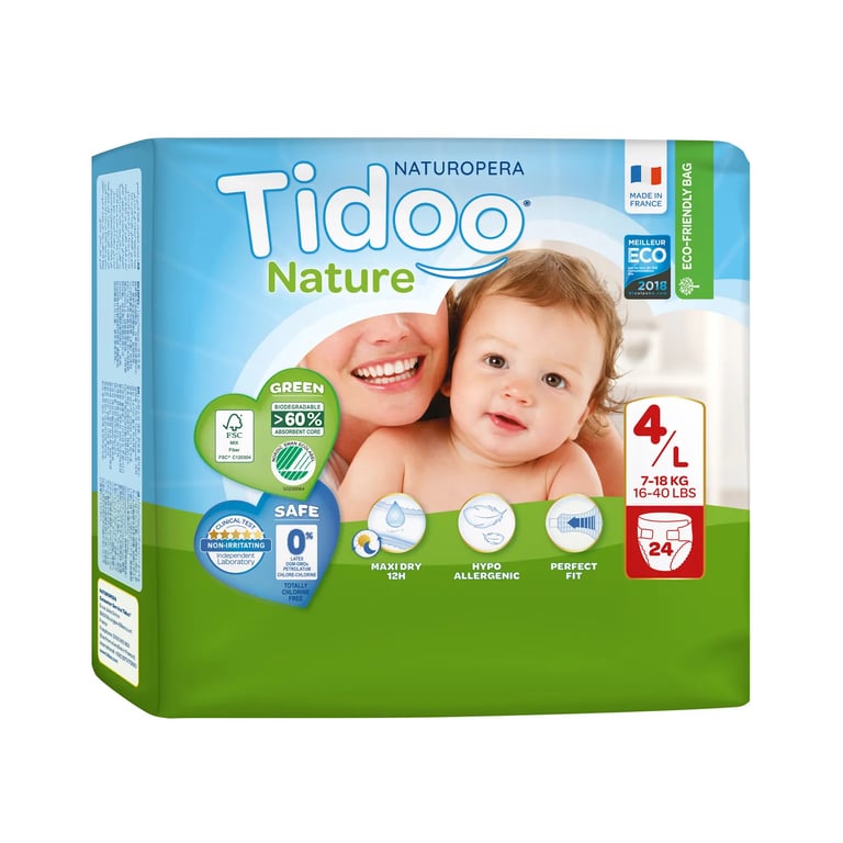 Nature Pañales Ecológicos Talla 4