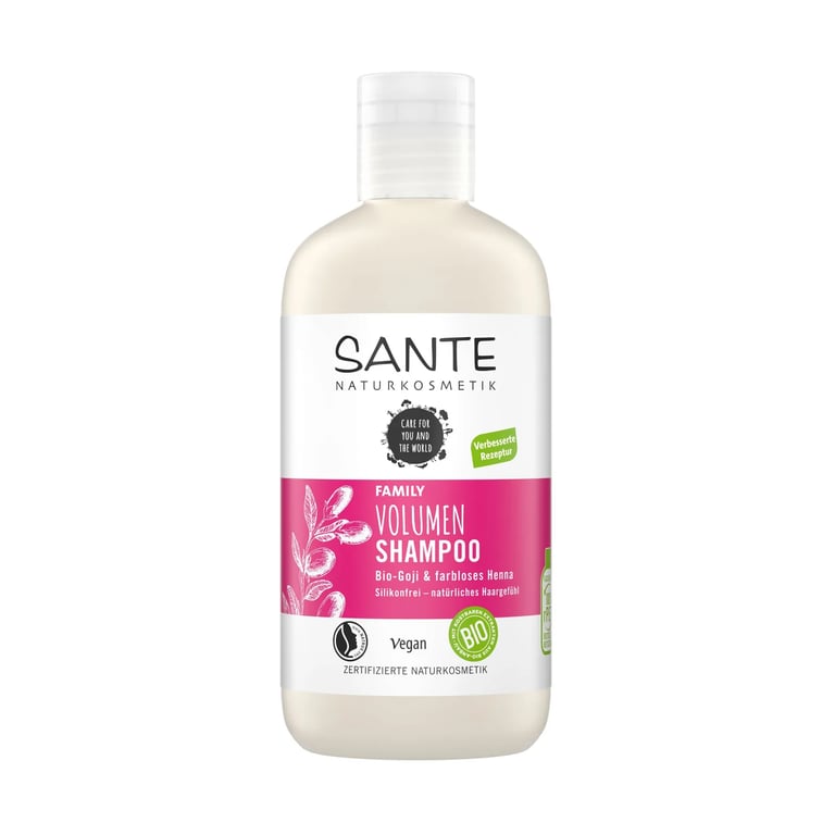 Familie Shampoo Volumen Goji  und Henna Bio