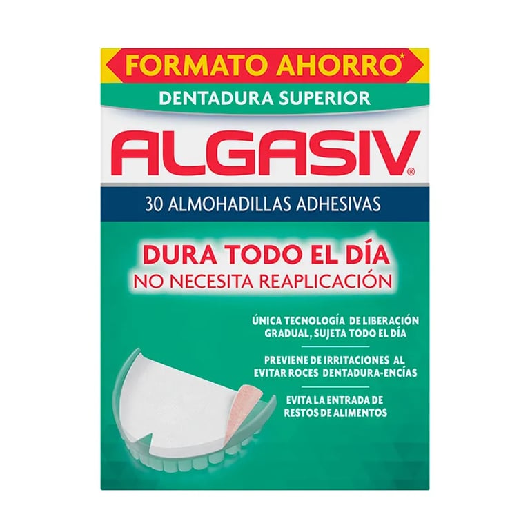 ALGASIV ALMOHADILLAS ADHESIVAS DENTADURA SUPERIOR