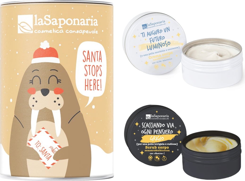 Set Hucha Morsa Crema Corporal Lima y Jengibre + Exfoliante Jengibre y Albaricoque