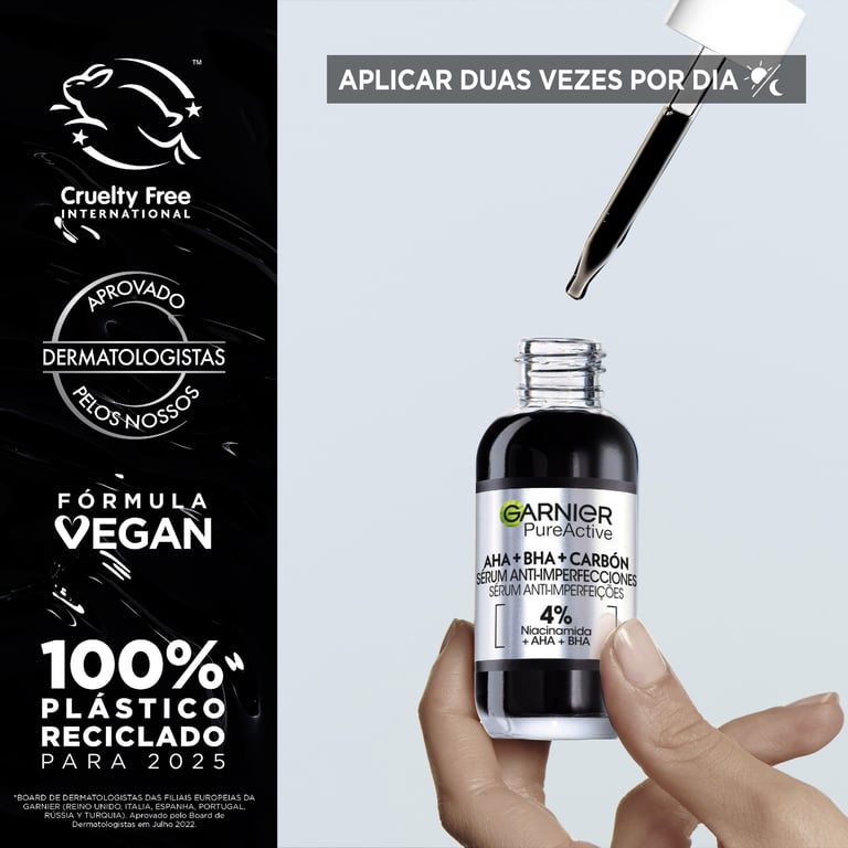 Pure Active AHA + BHA Sérum Anti-imperfections 30 ml de Garnier