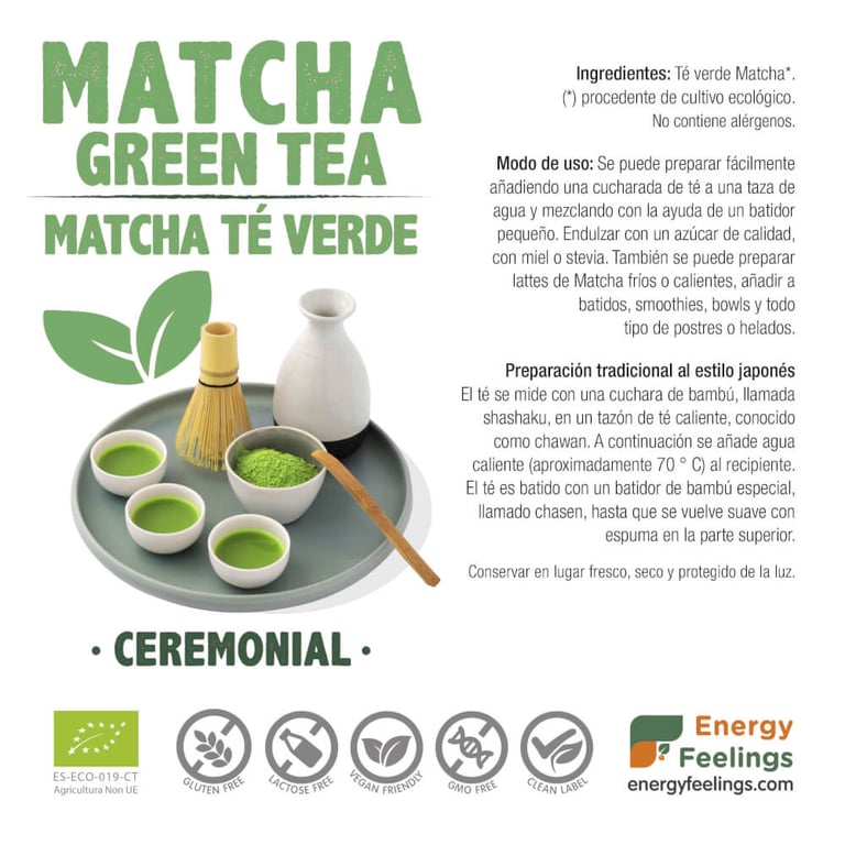 Matcha Tè Verde Ceremoniale 100g di Energy Feelings