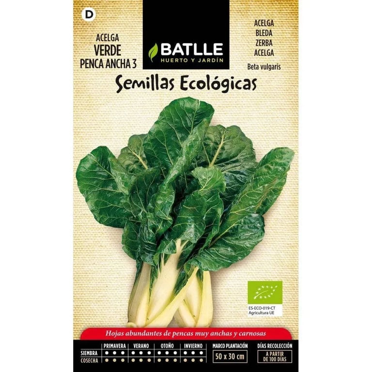 Semillas Acelga Verde Penca Ancha Eco