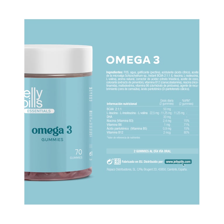Omega 3 Gummies 70 Unités de Jelly Pills