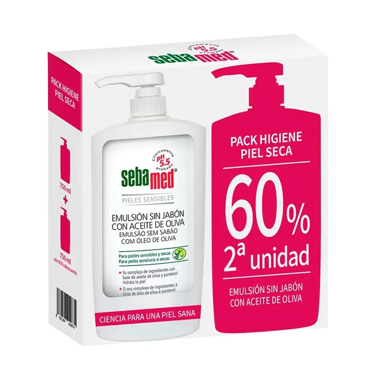 Sebamed Emulsión Sin Jabón Con Aceite De Oliva Lote