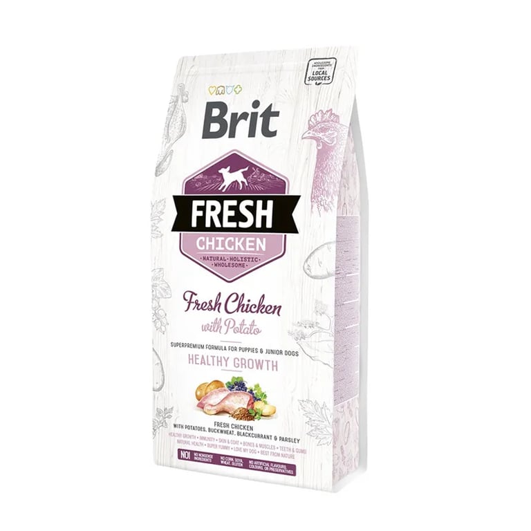 Fresh Dog Puppy Healthy Growth Huhn und Kartoffeln