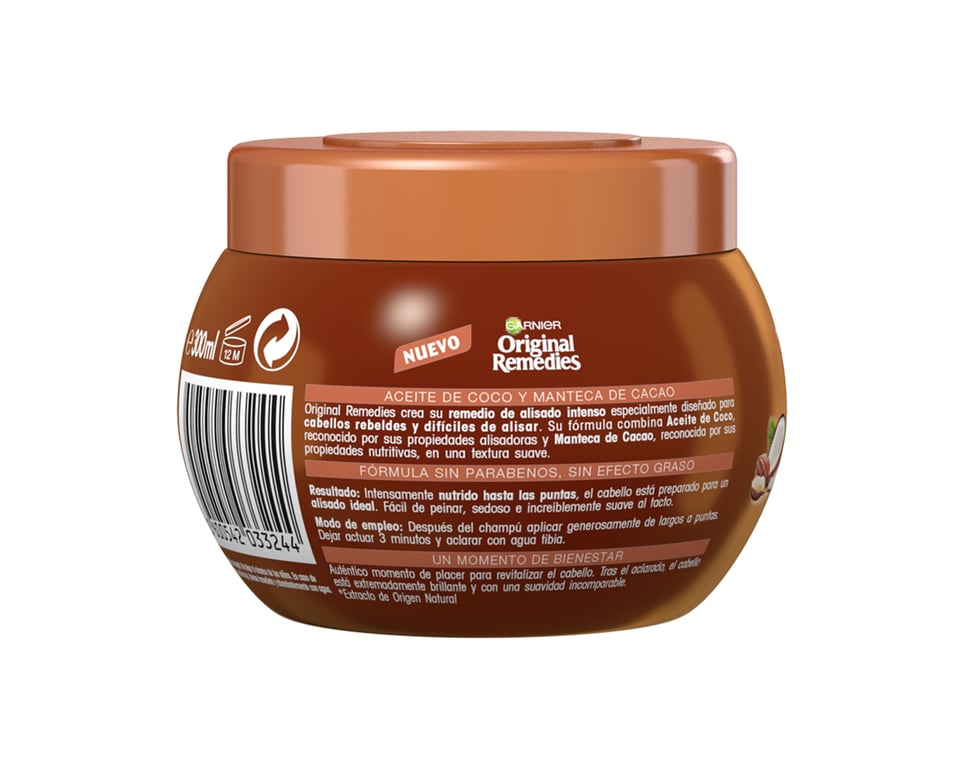 Original Remedies Masque Huile de Noix de Coco et Cacao 300 ml de Garnier