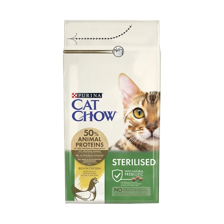 Cat Chow Gato Esterilizado Rico En Pollo 1,5 Kg
