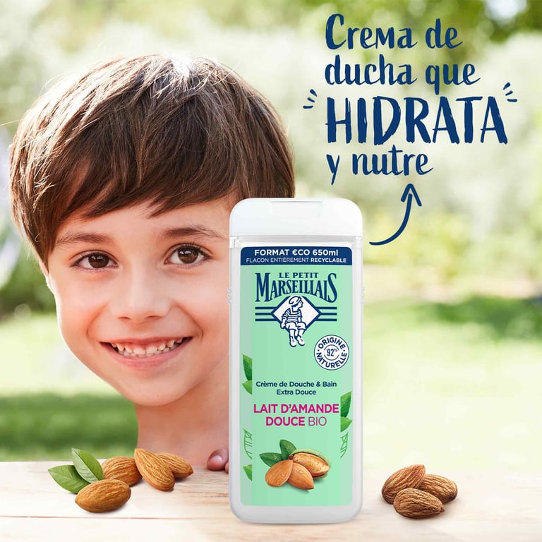 Crème De Douche Extra Douce Lait D'Amande Bio 650 ml de Le Petit Marseillais