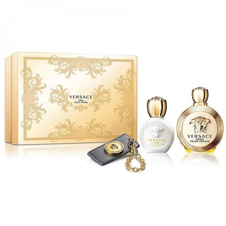 Eros Pour Femme Set 3 Stuks EDP 100 ml + Bagagelabel