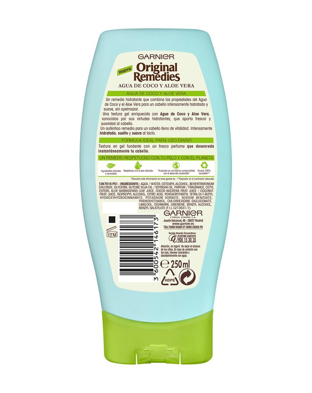 Original Remedies Conditioner mit Kokosnusswasser und Aloe 250 ml von Garnier