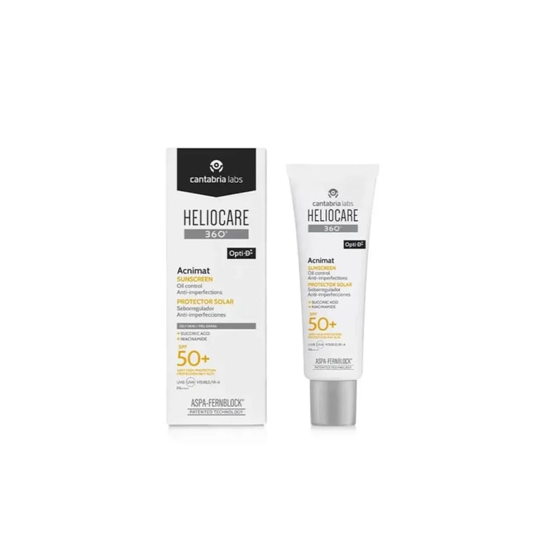 Heliocare 360° Acnimat Protector Solar SPF50+ 50 ml + Biretix Serum 10ml - imagen 2 de 9