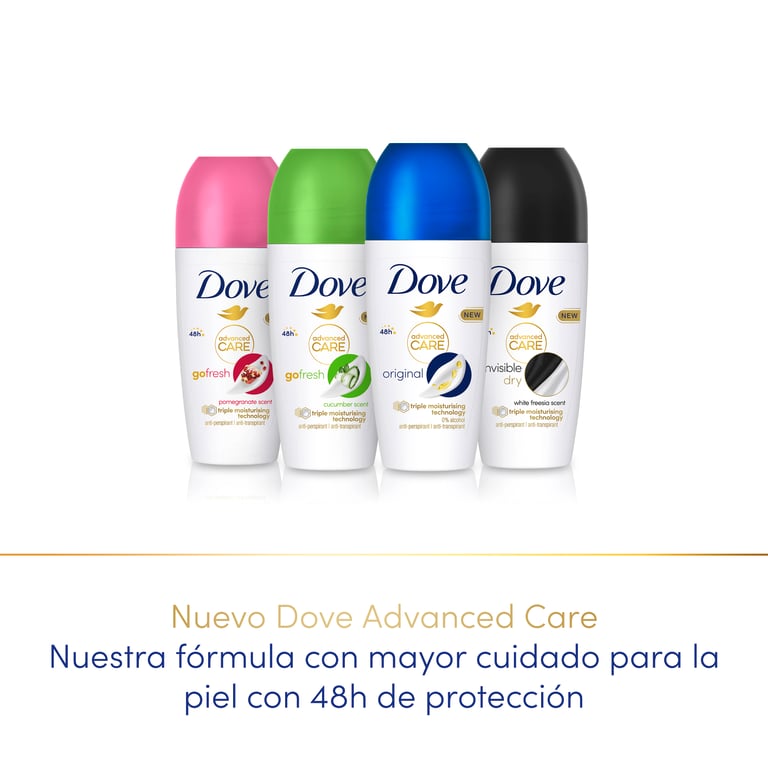 Advanced Care Invisible Déodorant Roll-On 50 ml de Dove