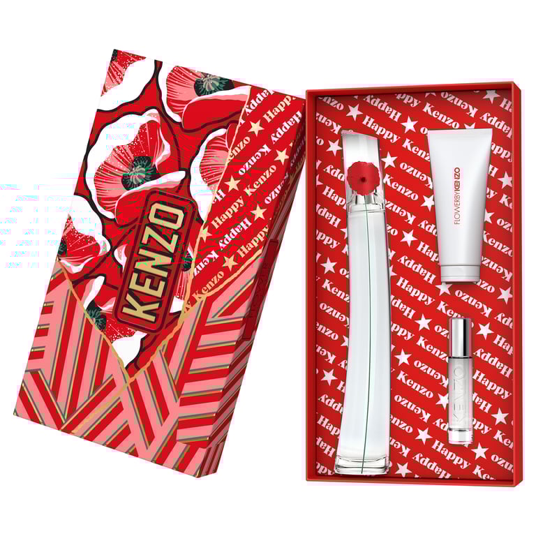 Flower By Kenzo EDP 100 ml + Mini 10 ml + Leche Corporal 75 ml Lote de Kenzo