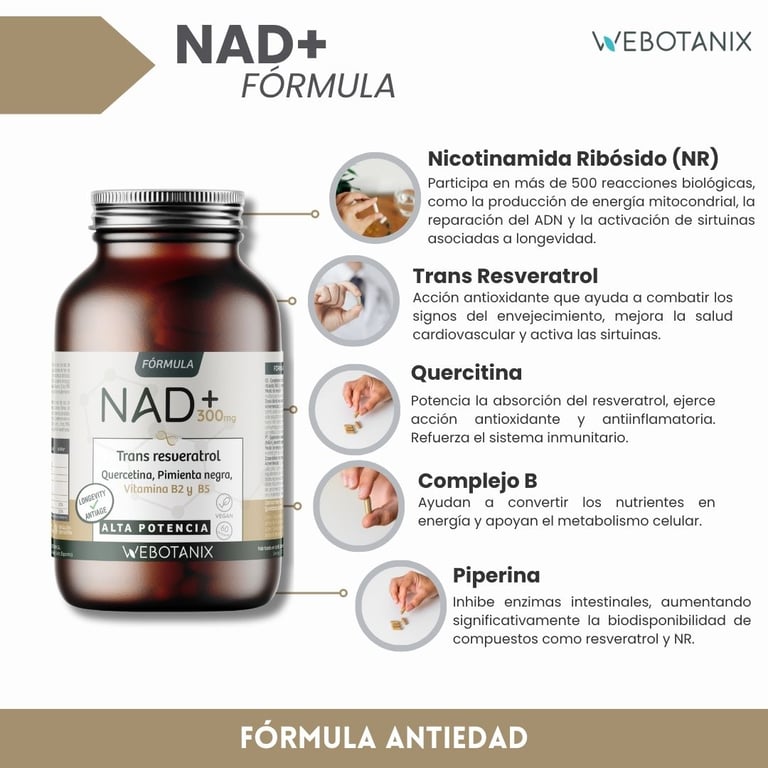 NAD+ Resveratrol Fórmula - imagen 3 de 7