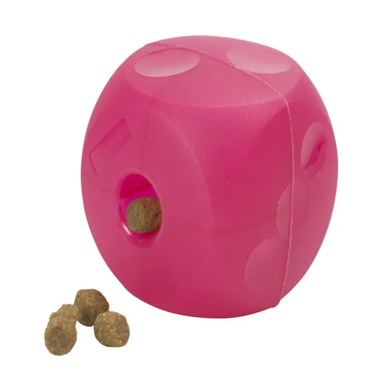 Jouet Cube Doux Pour Nourriture Ou Récompenses Rose 9 cm