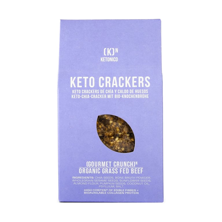 Keto Crackers De Chía Y Caldo De Huesos Bio