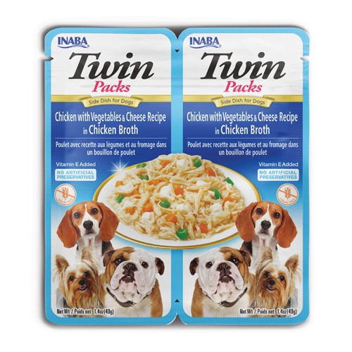 Twin Packs Dog Hähnchen Gemüse Käse
