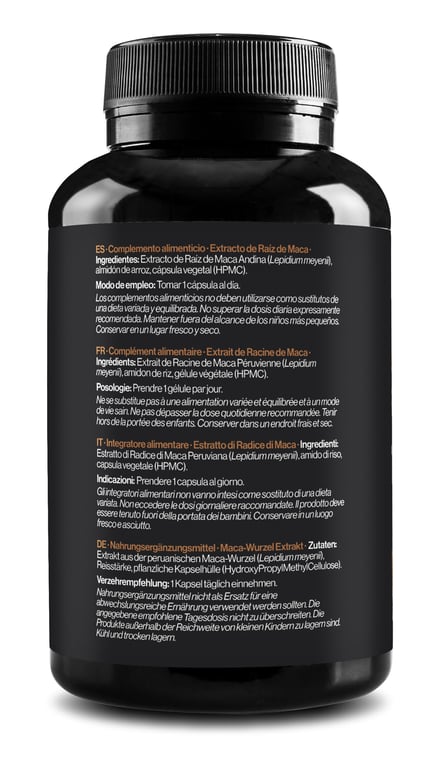 Estratto di Radice di Maca Peruviana 4000 mg 120 Caps di Zenement