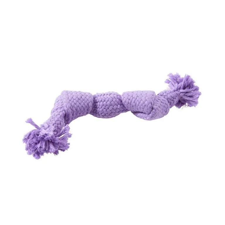 Spielzeug Hund Seil Mit Quietscher Lila 23 cm