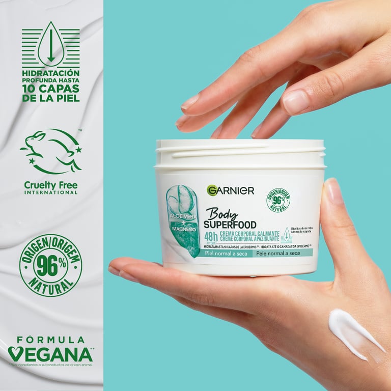 Body Superfood Aloe Vera et Magnésium 380 ml de Garnier