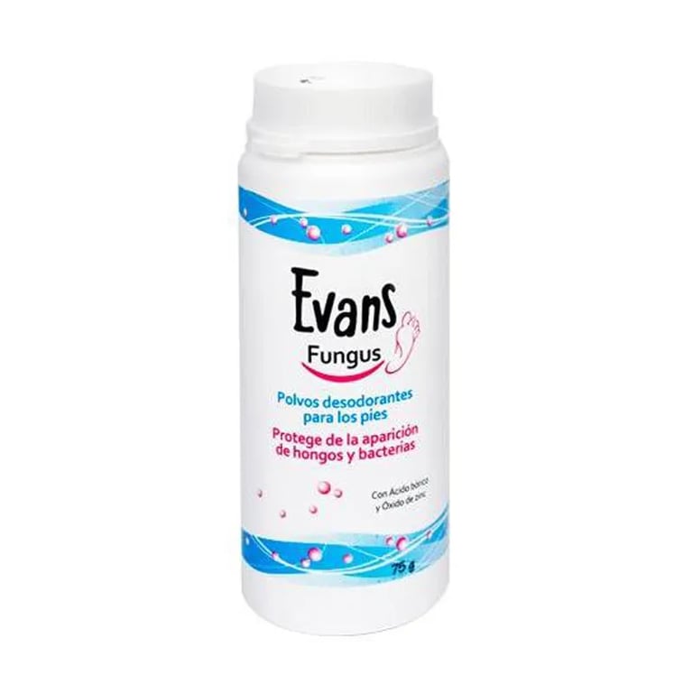 EVANS FUNGUS POLVOS DESODORANTES ANTIHONGOS PARA PIES