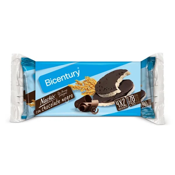 NACKIS DE ARROZ INTEGRAL CON CHOCOLATE NEGRO