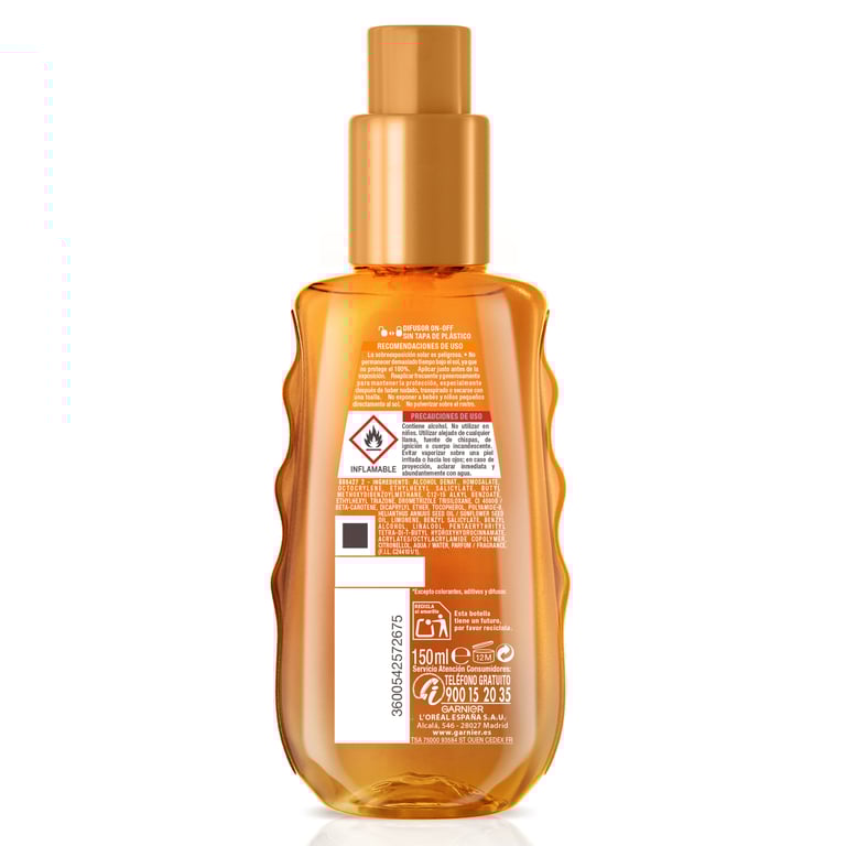 Delial Huile Spray Invisible Ideal Bronze SPF30 150 ml de Garnier
