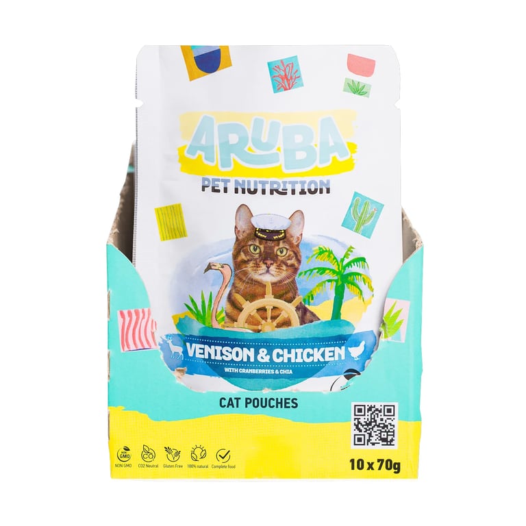 Aruba Cat Herten- en kiporgaanisch met bosbessen en chia