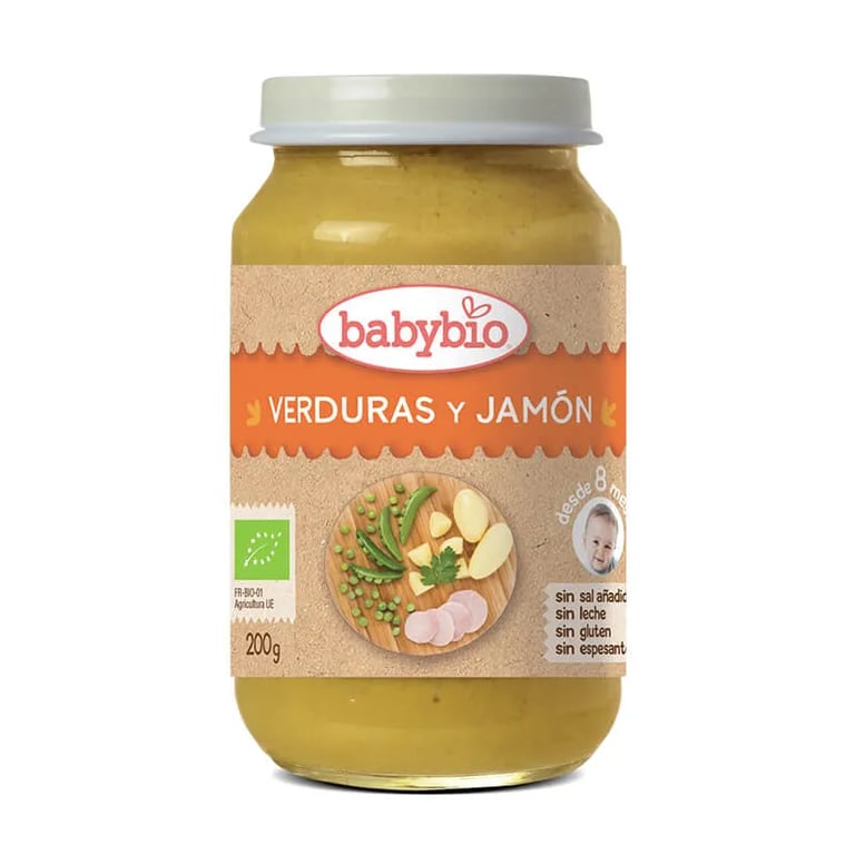 BABYBIO POTITO MENÚ DEL DÍA VERDURAS Y JAMÓN