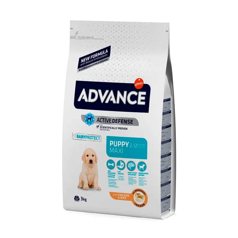 Voer voor Honden Puppy Maxi Kip en Rijst