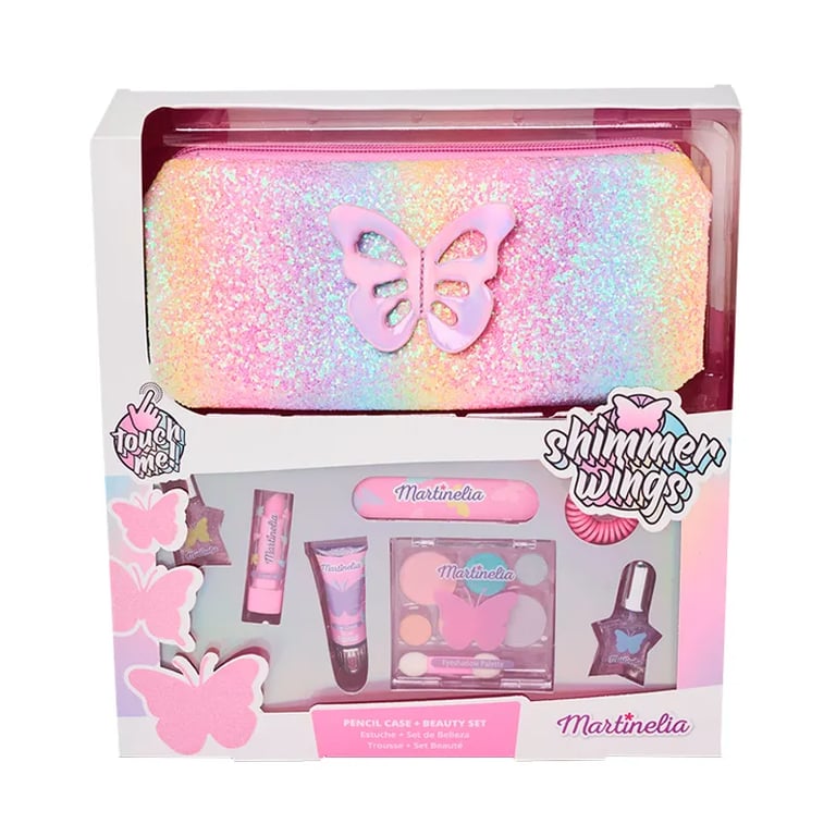 Shimmer Wings Pencil Case & Beauty 8-er Set