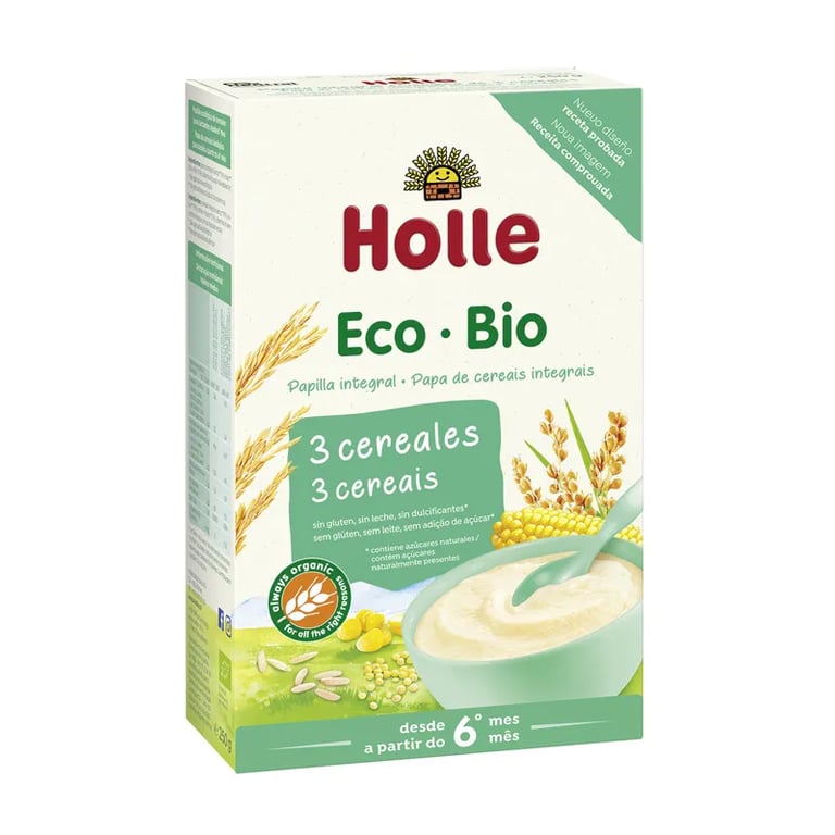 Papilla Integral 3 Cereales Sin Gluten 6 Meses Bio