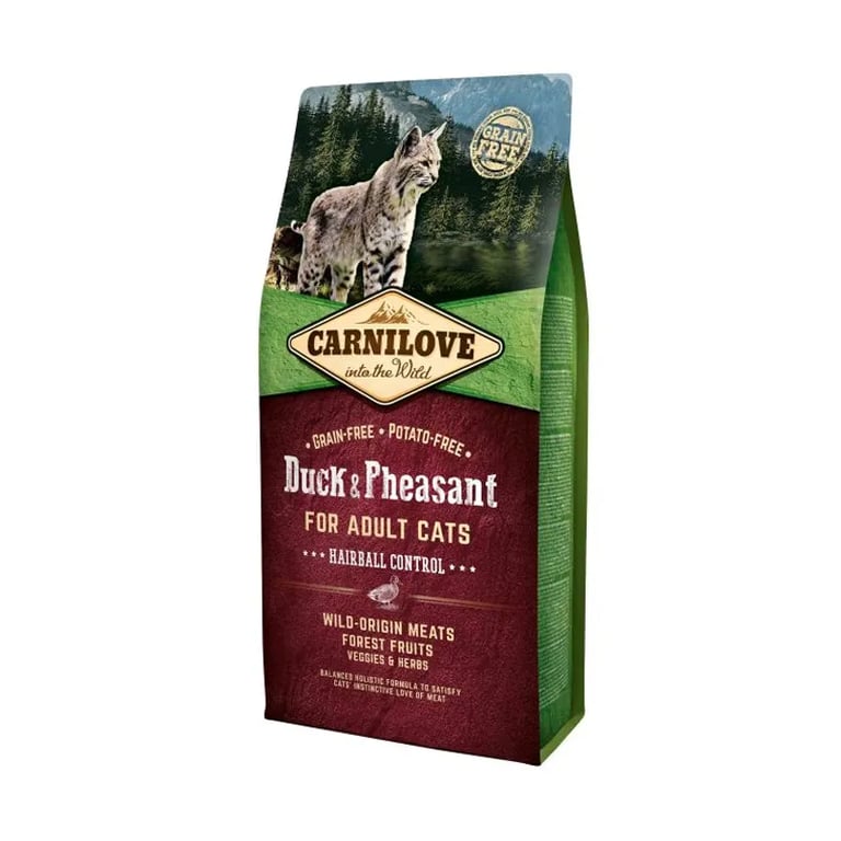 Erwachsener Katzenfutter Hairball Kontrolle Ente und Fasan
