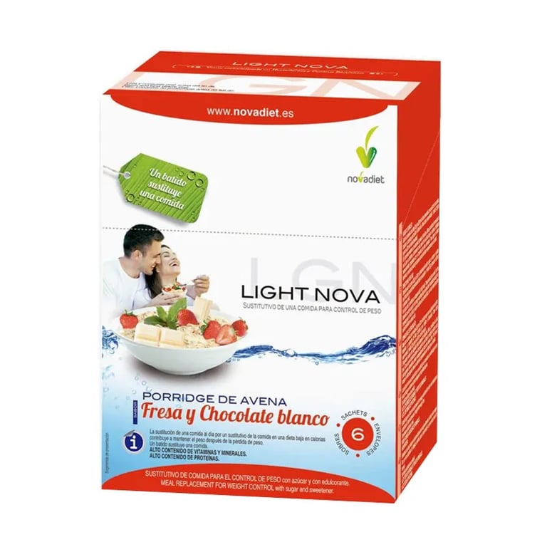 Light Nova Porridge Morango E Chocolate Branco