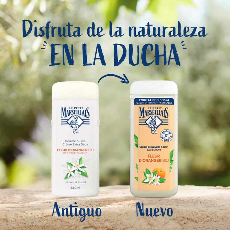Crema Doccia Extra Delicata Fior d'Arancio Bio 650 ml di Le Petit Marseillais
