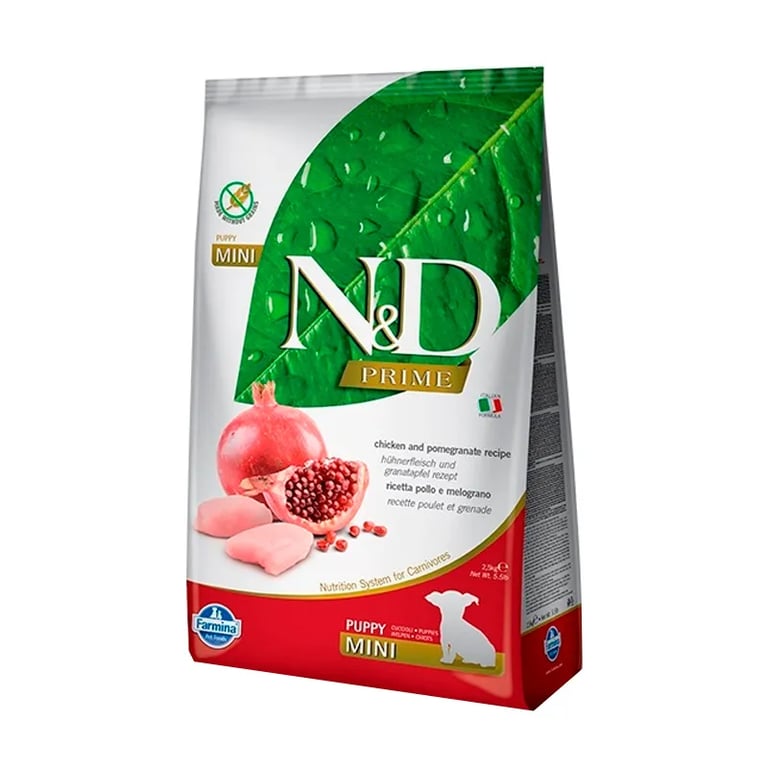 Hondenvoer Puppy Mini ND Prime Kip En Granaatappel