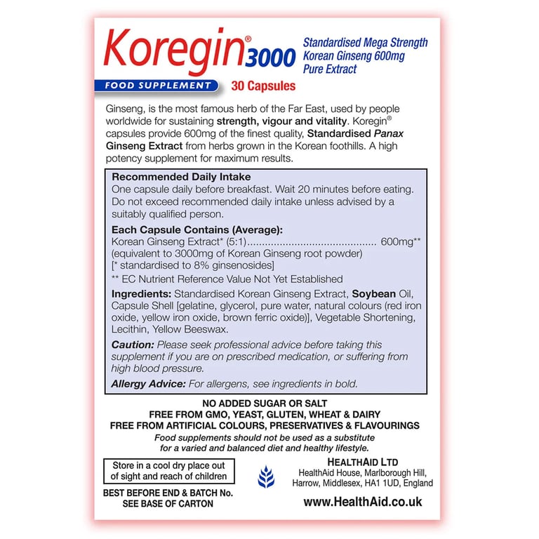 Ginseng Coreano 250mg - imagen 5 de 5
