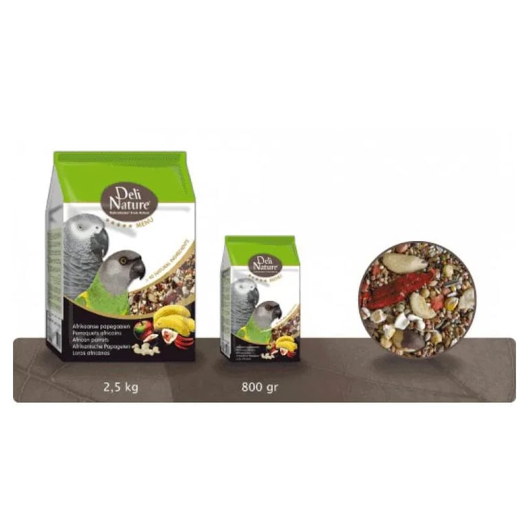 Deli Nature Menu Afrikaanse papegaaien 800g