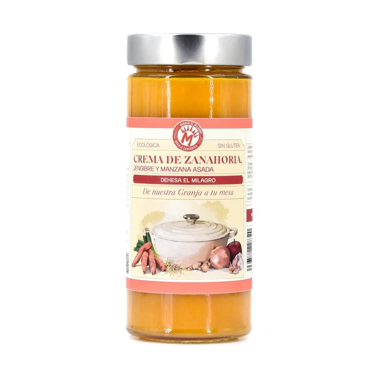 Crema De Zanahoria Con Manzana Y Jengibre Ecológica